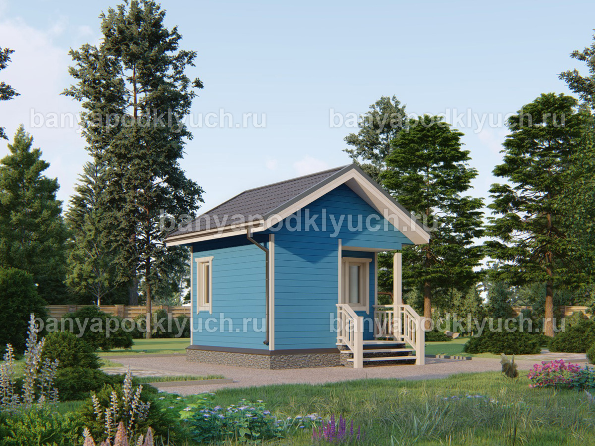Каркасная баня 4x4 м Каркасная баня 4x4 м